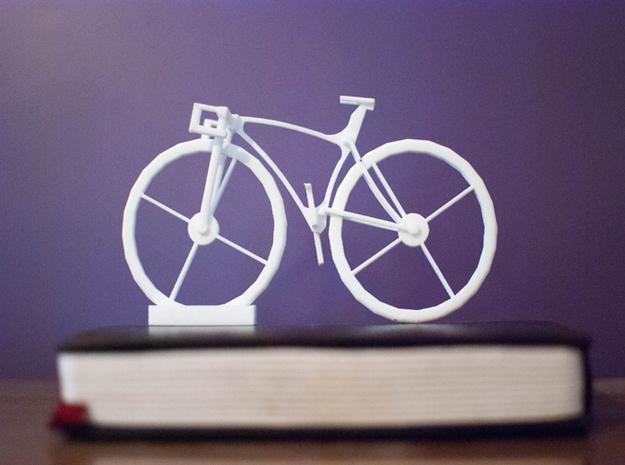 Bike Stand in White Natural Versatile Plastic