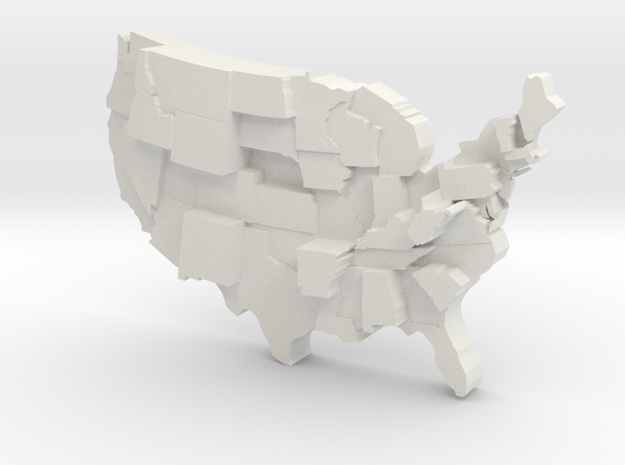 USA by Guns in White Natural Versatile Plastic