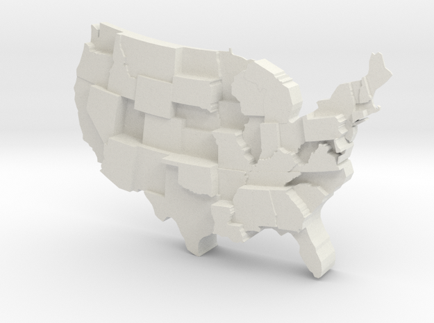 USA by Incarceration in White Natural Versatile Plastic