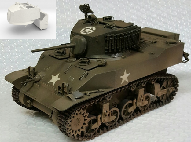 1:18 USA M5A1 Turret & Bustle for Light Tank