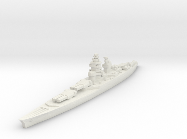 Richelieu battleship 1/2400 in White Natural Versatile Plastic