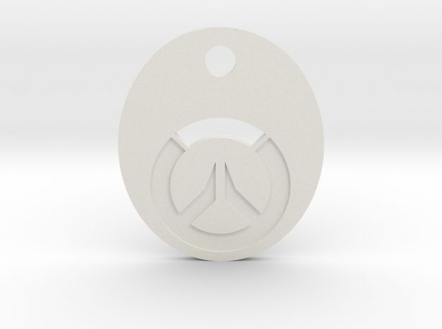 Overwatch Symbol Keychain in White Natural Versatile Plastic