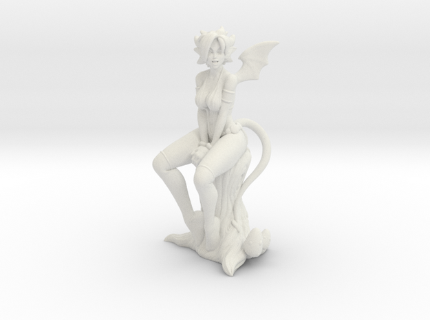 Kandi the Succubus Cleric in White Natural Versatile Plastic: Extra Small