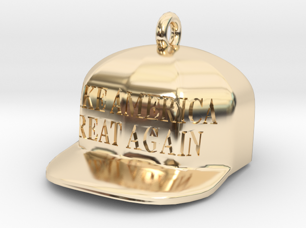 Make America Great Again charm in 14K Yellow Gold