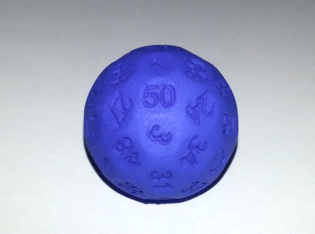 D50 Sphere Dice in Blue Processed Versatile Plastic