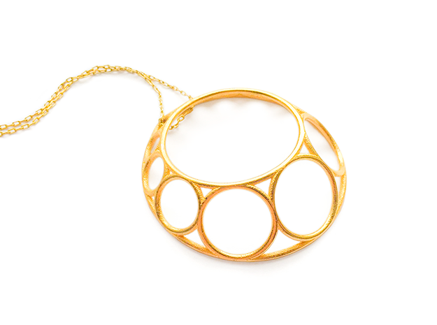 Chain Pendant in Polished Gold Steel