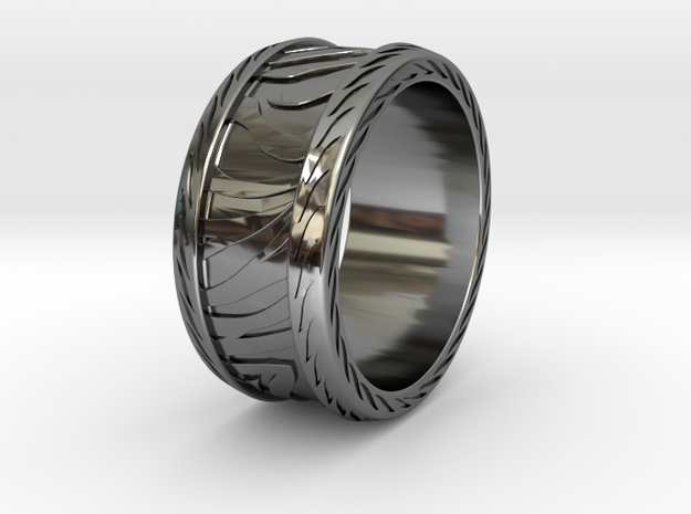 PRIMAL RING SIZE 10 in Fine Detail Polished Silver