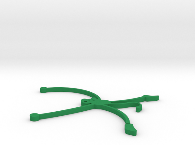 Flat Monkey Coaster in Green Processed Versatile Plastic