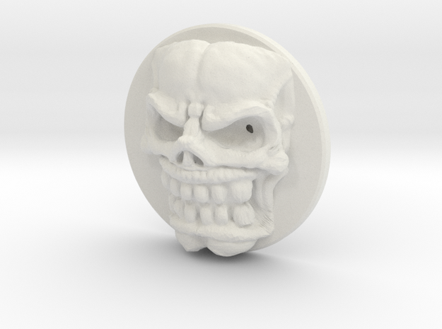 Signet Skull Slim in White Natural Versatile Plastic