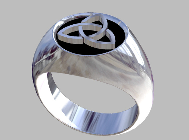 Trinity ring size 7 in Natural Silver