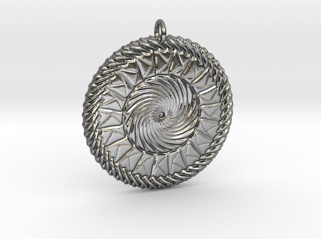 Calming Fusion Medallion in Polished Silver