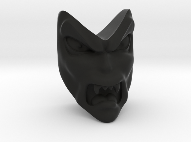 D&D Venger Angry Face in Black Natural Versatile Plastic