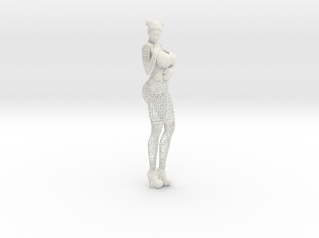 Sexy Wireframe Woman Hipoly 35cm in White Natural Versatile Plastic: Large