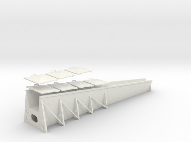 1/48 Deck Box for IJN Aircraft Crane Kit in White Natural Versatile Plastic