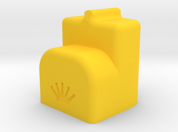 MILOSAURUS Chess Shatranj Queen (fers) in Yellow Processed Versatile Plastic