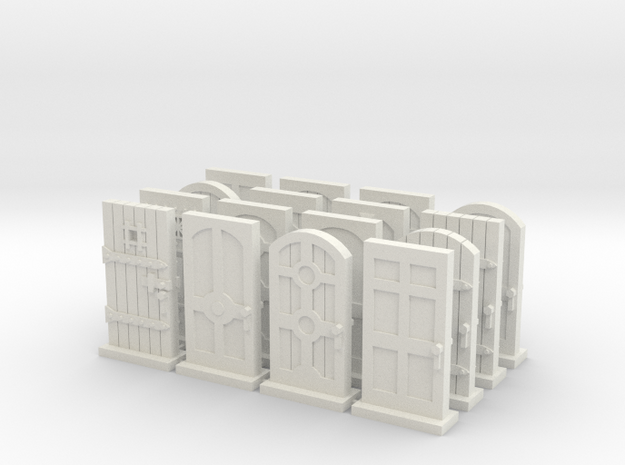 Mansions of Madness 2ed: Door Tokens in White Natural Versatile Plastic
