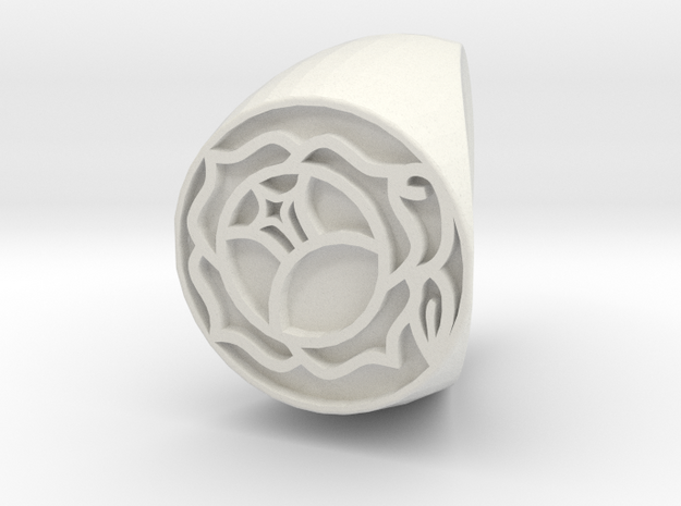 Utena Ring Size 6 in White Natural Versatile Plastic