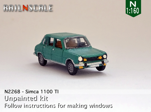 Simca 1100 TI (N 1:160) in Smooth Fine Detail Plastic