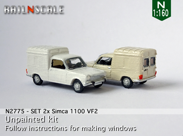 SET 2x Simca 1100 VF2 (N 1:160) in Tan Fine Detail Plastic