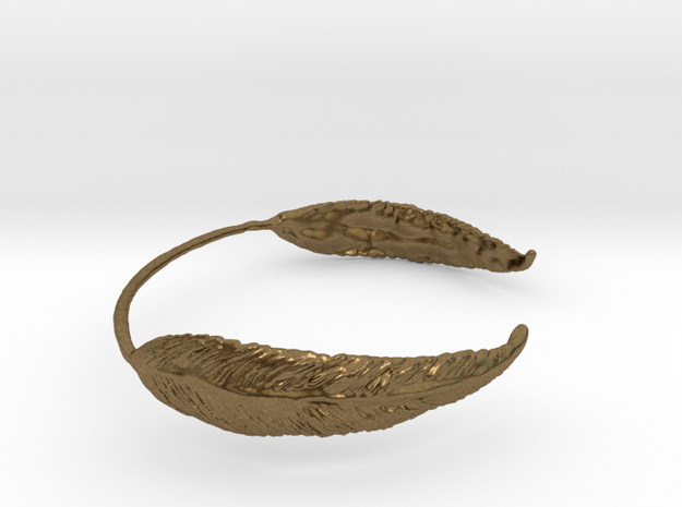 Leaf Wrist Cuff in Natural Bronze