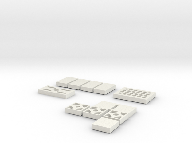 Commpad Buttons in White Natural Versatile Plastic