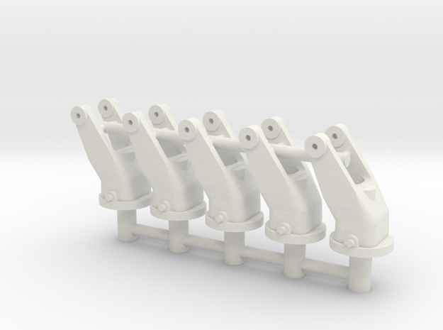 5x 1/16 scale 30 cal pintle mount. in White Natural Versatile Plastic