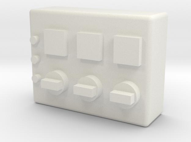 1/10 scale GROW ROOM CONTROL SWITCHES in White Natural Versatile Plastic: 1:10