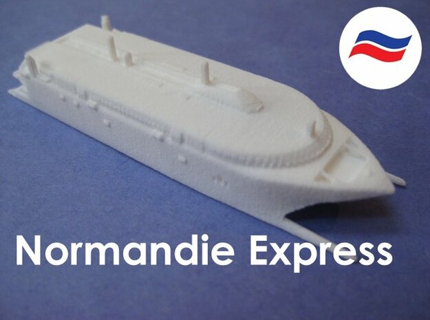 HSC Normandie Express (1:1200) in White Natural Versatile Plastic: 1:1200