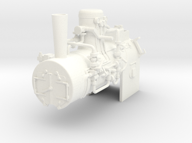 Henschel boiler for scale 1:22.5 in White Processed Versatile Plastic