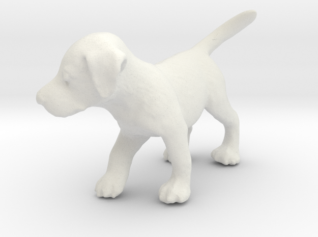 1/24 Puppy in White Natural Versatile Plastic