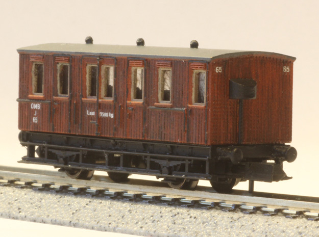 Bænkevogn 9,27m N scale. OMB in Clear Ultra Fine Detail Plastic
