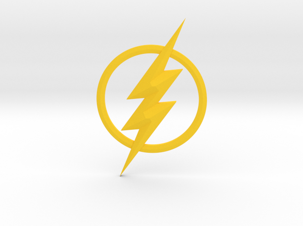 The Flash Emblem in Yellow Processed Versatile Plastic