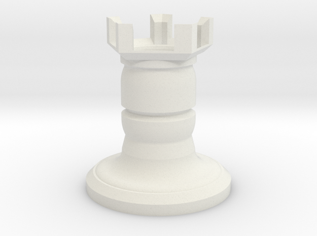 Fantasy chess - castle in White Natural Versatile Plastic
