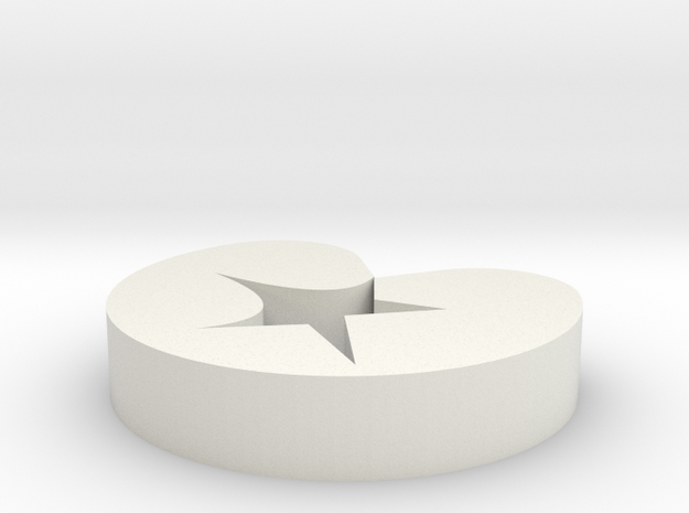 Star type cutter in White Natural Versatile Plastic