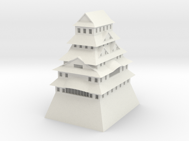 Himeji Castle in White Natural Versatile Plastic