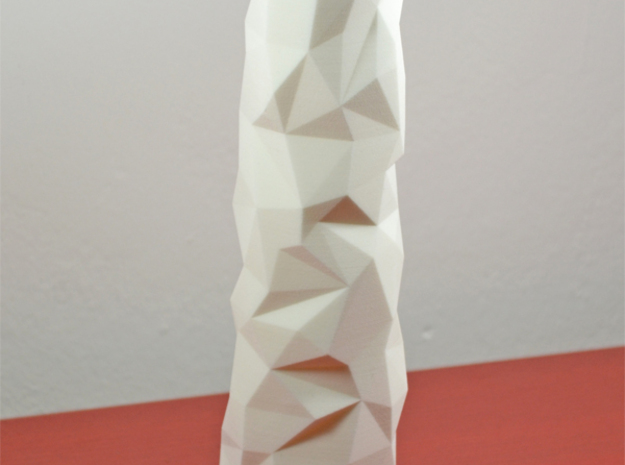 Facet vase in White Natural Versatile Plastic