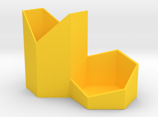 honeycomb tub in Yellow Processed Versatile Plastic: Medium