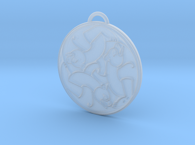 Merida's Celtic Bear Pendant/Keyring in Tan Fine Detail Plastic