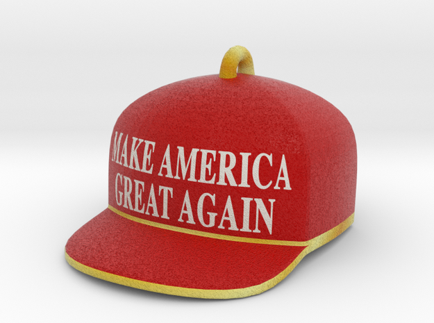 Trump Make America Great Again Red Hat Ornament 20 in Full Color Sandstone