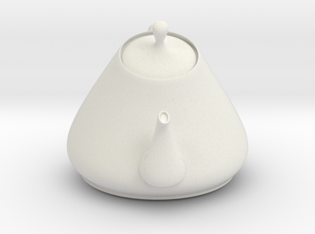 Nizaro T Pot Design01 in White Natural Versatile Plastic: Small