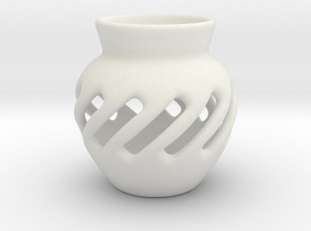 Vase Hollow Form 2016-0003 various scales in White Natural Versatile Plastic: 1:12