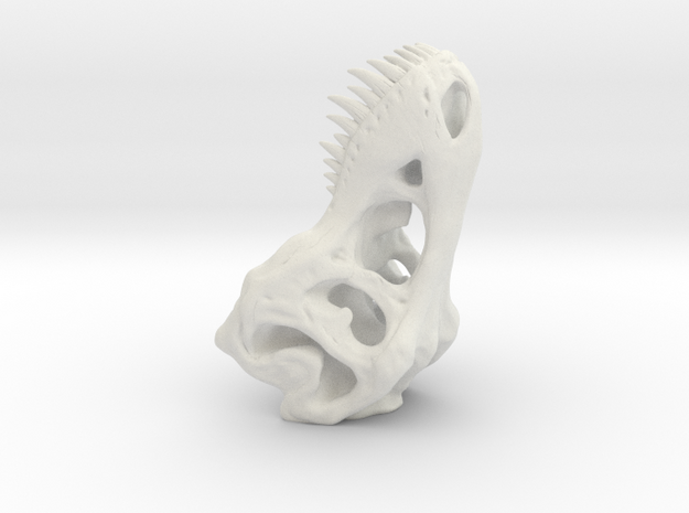 Non-Scale Desktop Decoration T-Rex Skull (Top) in White Natural Versatile Plastic