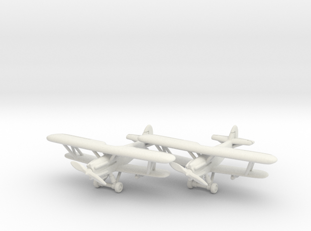 Hawker Hector (two airplanes set) 1/285 6mm in White Natural Versatile Plastic