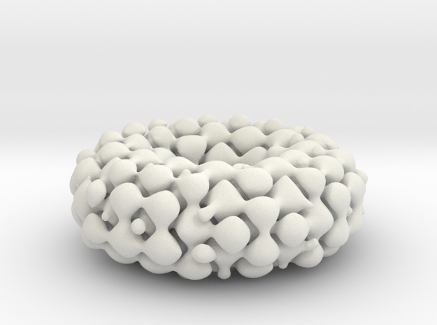 Möbius lattice (fat) in White Natural Versatile Plastic