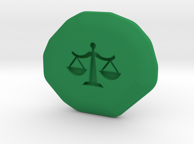 Justice Runestone in Green Processed Versatile Plastic