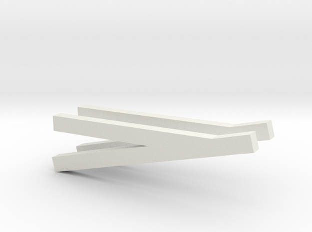 1/50 angle blade arms in White Natural Versatile Plastic