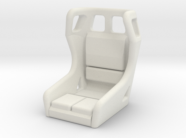 1/10 SCALE SEAT in White Natural Versatile Plastic: 1:10