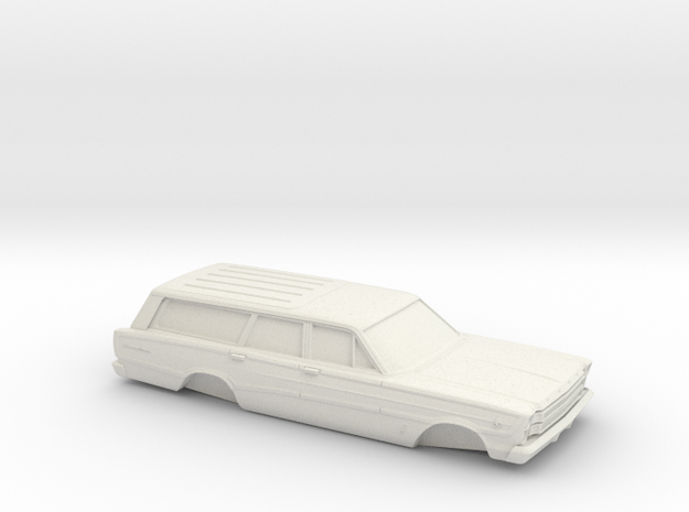 1/25 1966 Ford Country Squire in White Natural Versatile Plastic