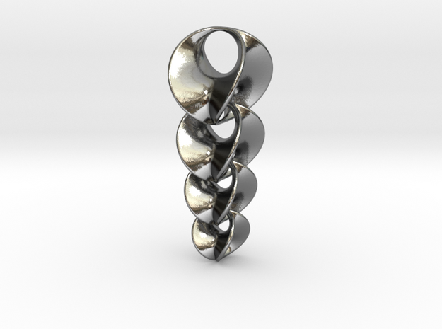 Hyperbole 01 Chain Small in Polished Silver (Interlocking Parts)