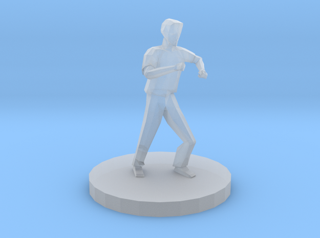 Man in Defensive Stance in Smooth Fine Detail Plastic